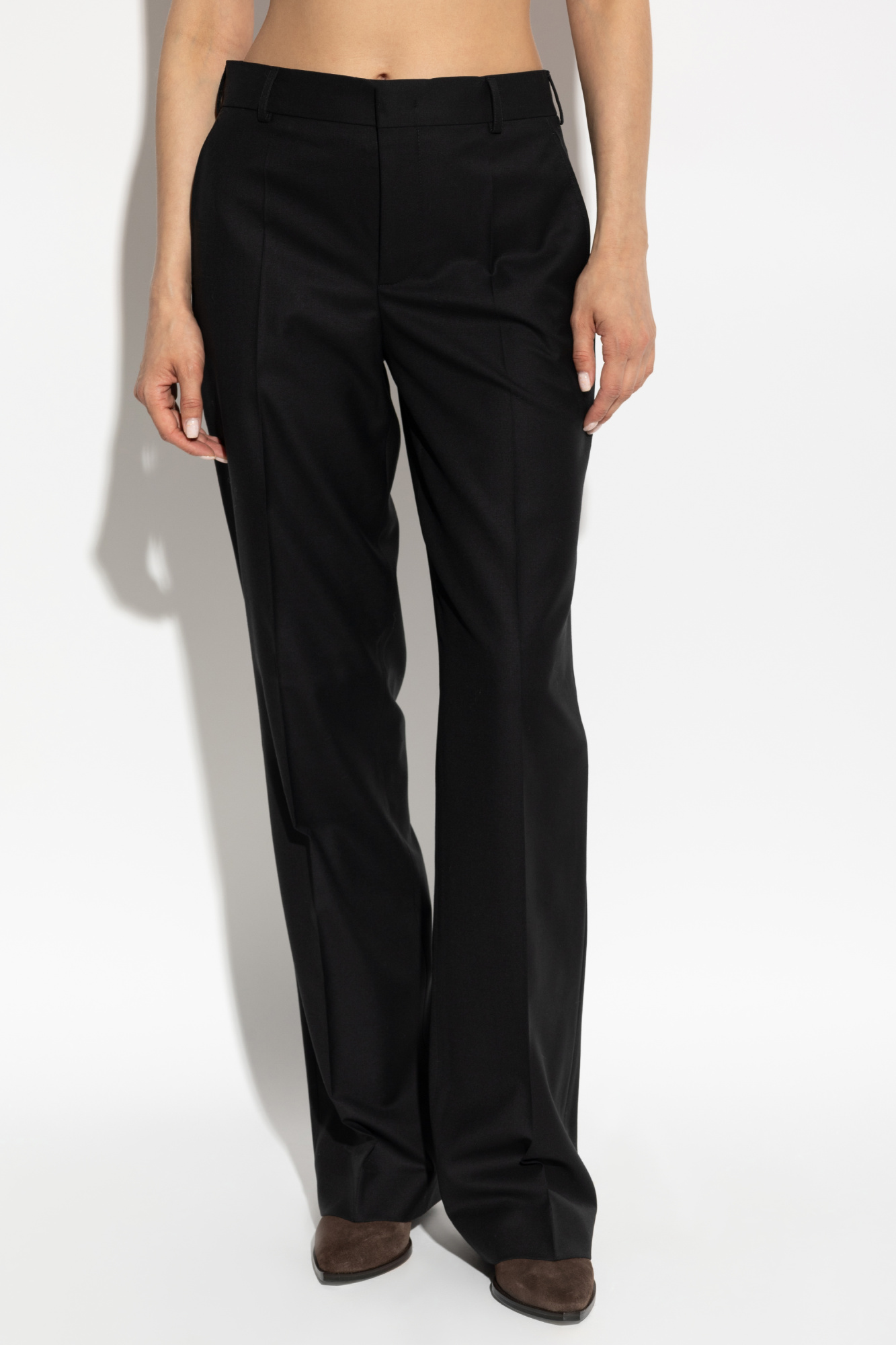 パンツ Moschino SS25 ASYMMETRICAL WOOL PANTS (01160418 0555) Moschino Wool trousers | Women's Clothing | Vitkac